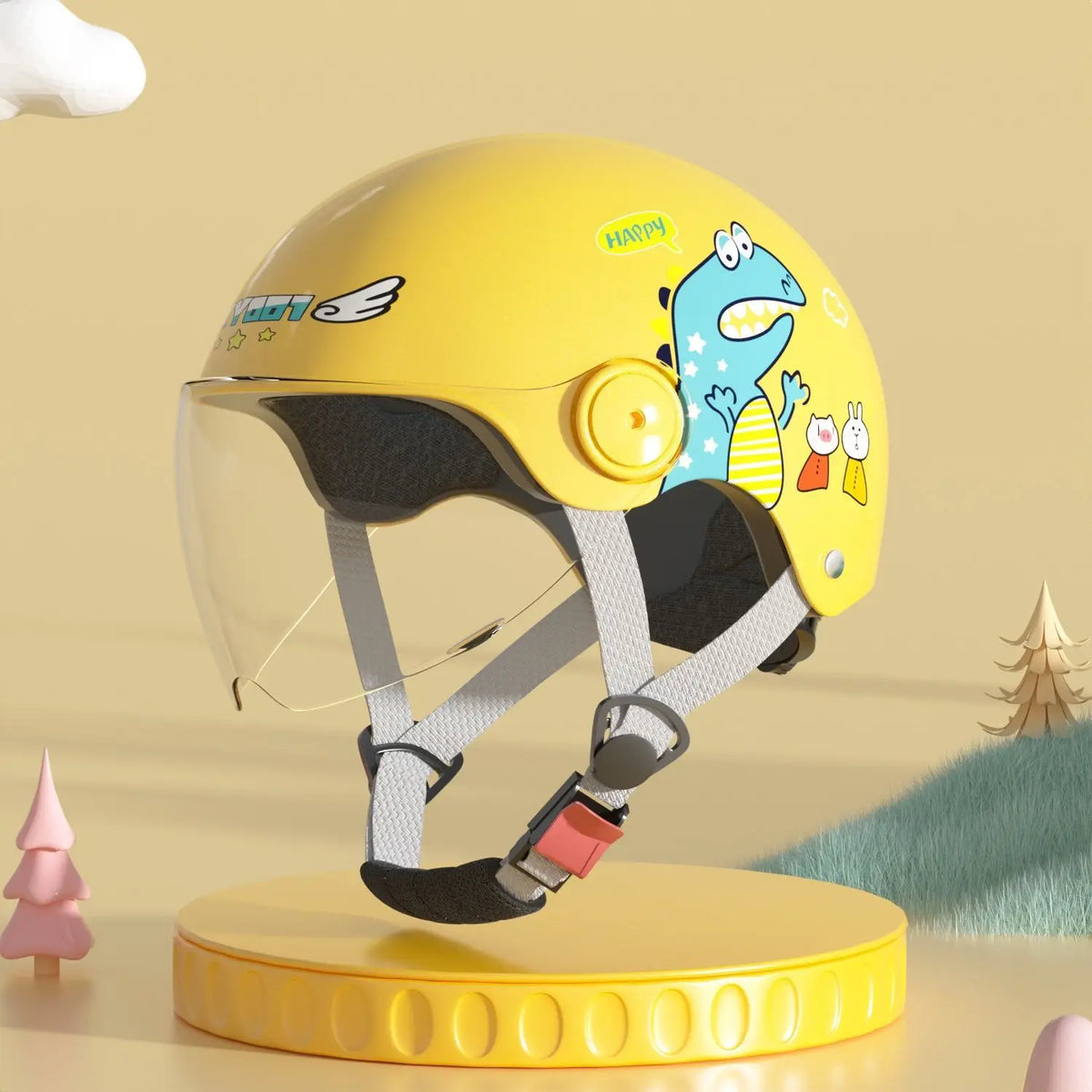 Cartoon Dinosaur Children's Safety Helmet