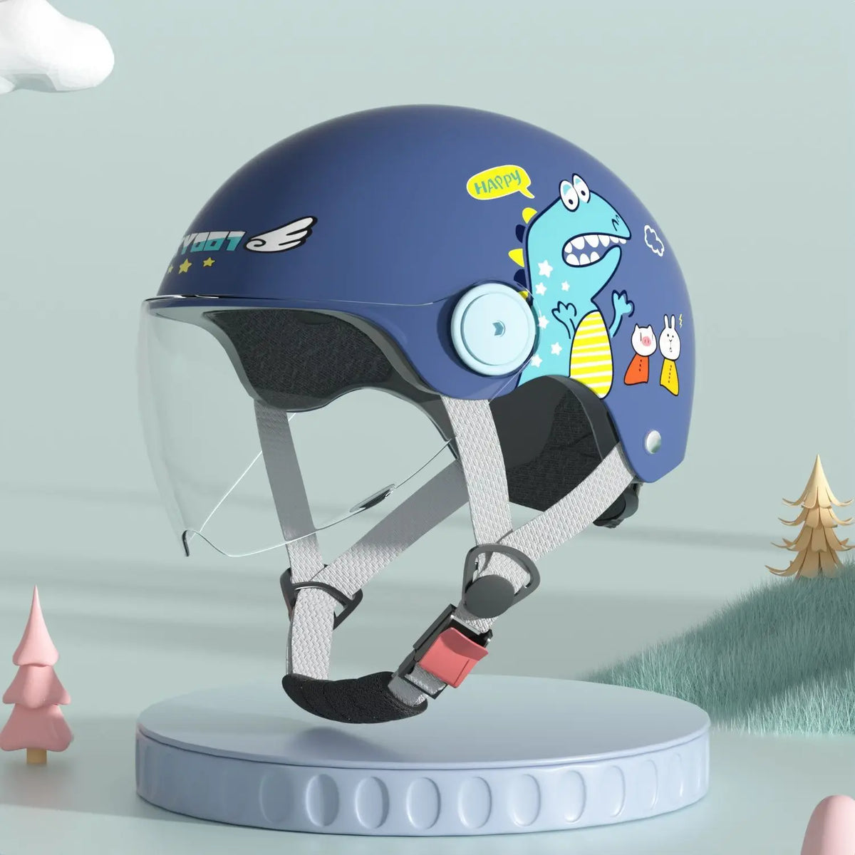 Cartoon Dinosaur Children's Safety Helmet
