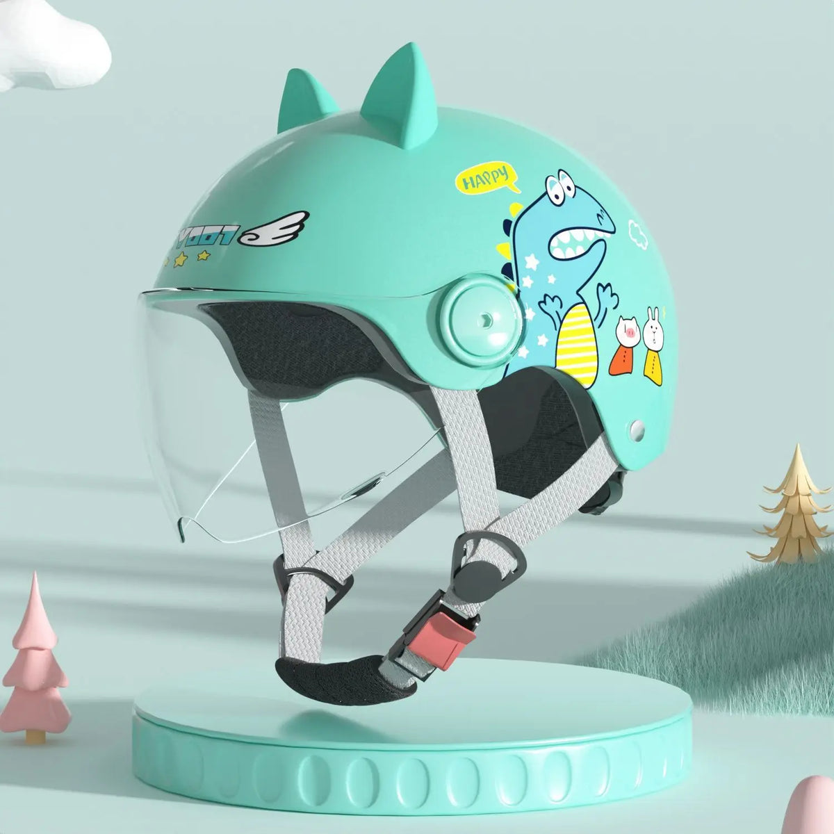 Cartoon Dinosaur Children's Safety Helmet