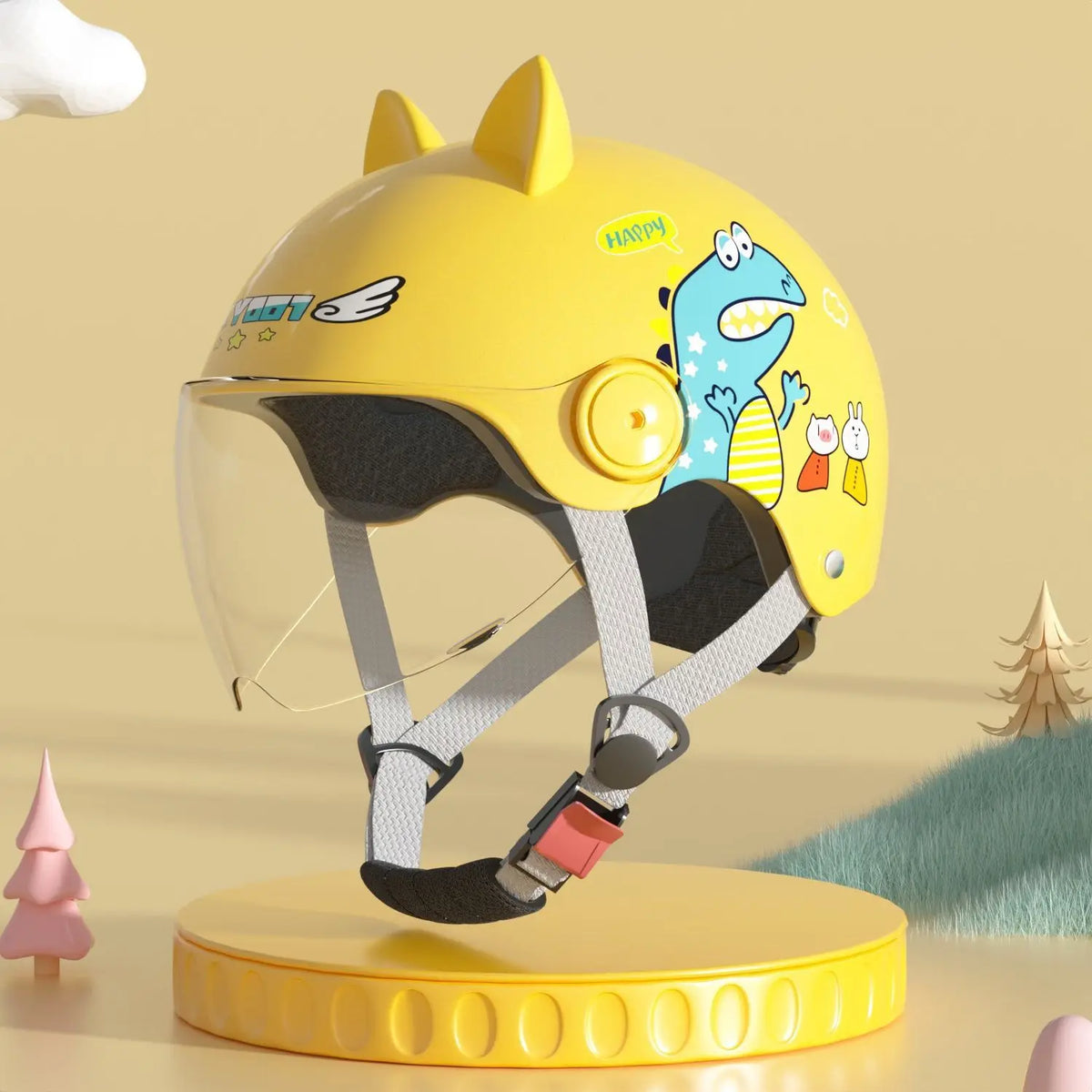 Cartoon Dinosaur Children's Safety Helmet