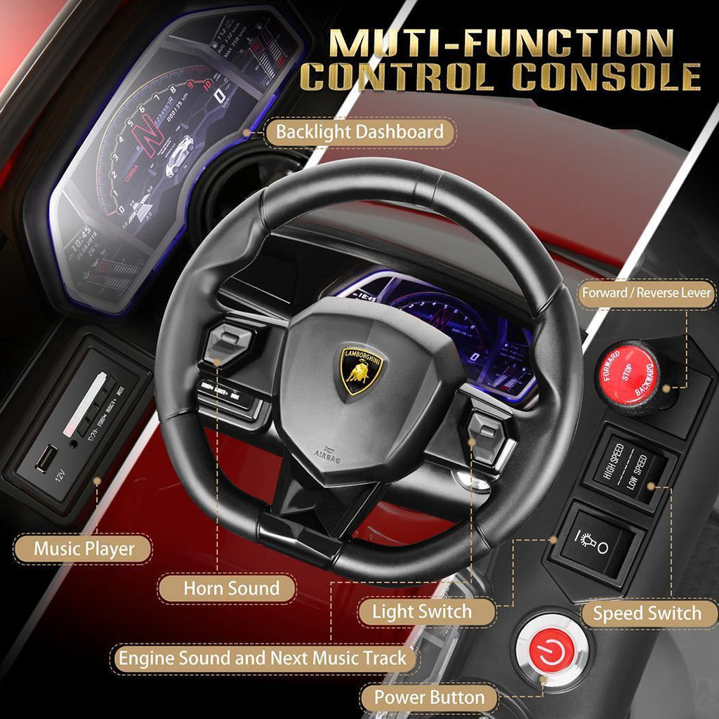 Licensed Lamborghini Electric Ride-On Car for Kids with Remote Control - Perfect Gift for Boys and Girls