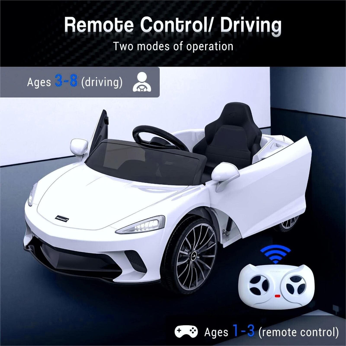 McLaren Ride On Car for Kids: Electric Toy with Remote Control - Officially Licensed 12V Gift